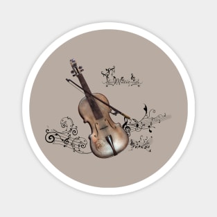 Music, violin with violin bow Magnet